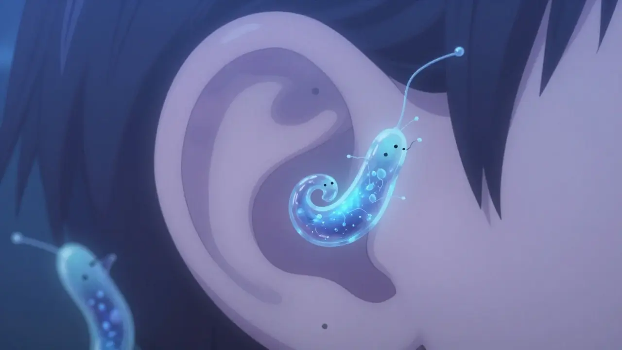 Visualisation anime des cellules ciliées de la cochlée