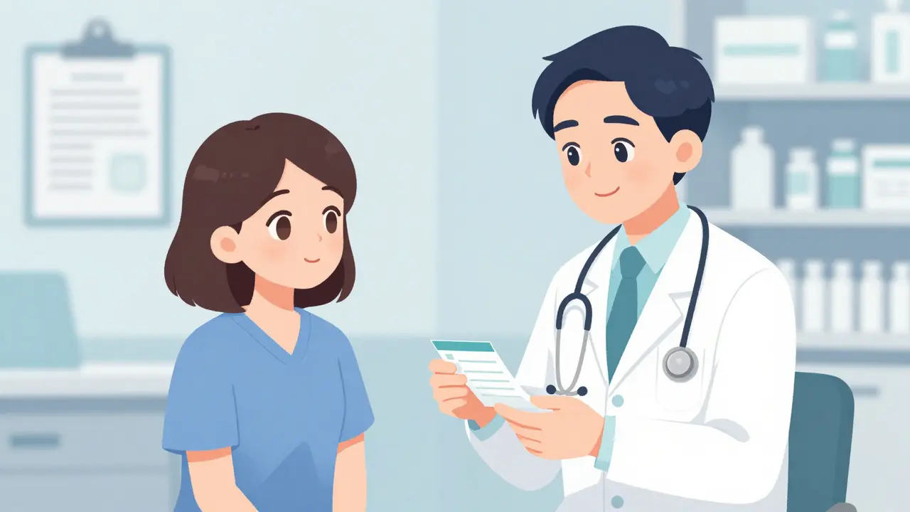 Consultation rassurante avec le médecin