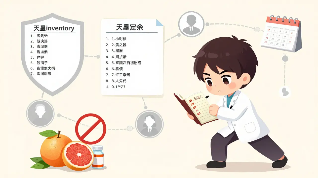 Personnage anime créant une liste de sécurité médicale protectrice